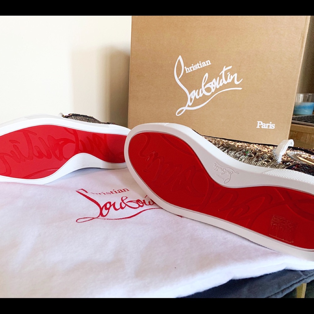 Christian Louboutin's Woman Silver Orlato sneakers - Picture 7 of 8